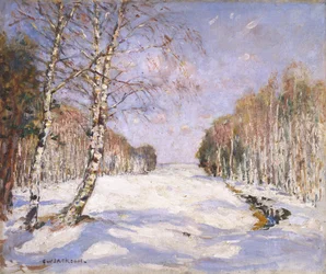Skygger på sneen, ca. 1890-1918 (olie på lærred)