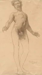 Stående mandlig nøgenfigur, 1885
