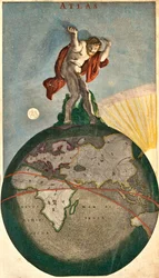 Atlas, der bærer himmelhvælvingen og tager afsæt på Jorden