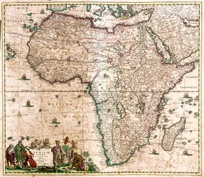 Kort over Afrika (radering