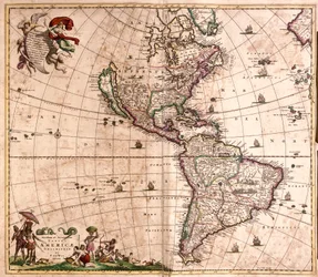 Kort over Amerika (radering
