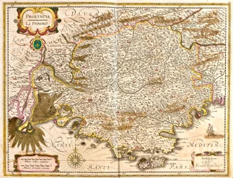 Kort over Provence (Frankrig) (radering