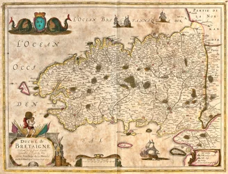 Kort over hertugdømmet Bretagne (Frankrig)