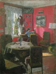 Interiør (olie på lærred)