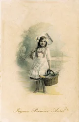 Glædelig aprilsnar, 1906 (farvet foto)
