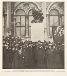 Afsløring af et monument rejst af Sovjetterne til minde om en af Aleksander II