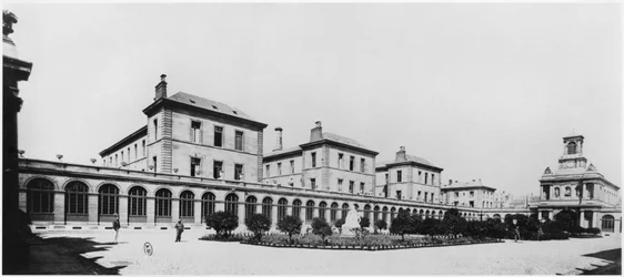 Udsigt over Hopital Lariboisiere, Paris, før 1880
