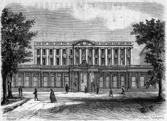 Arkitektur fra det 18. århundrede: udvendig udsigt over Bordeaux Rådhus, Gironde (33)