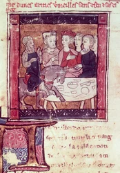 4697 Fr. 110 f.405 Galahad kommer til Arthur, ca. 1250-80 (se også 151821)
