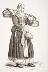 En æghandler, efter et træsnit fra det 16. århundrede af Cesare Vecellio (1521-1601) fra 
