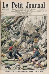 A Horrifying Rock Fall in Tyrol, illustration fra 