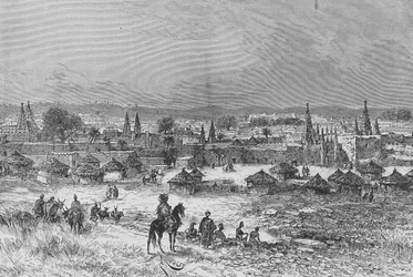 A View of Kong, illustration from "Du Niger au Golfe de Guinee ...", by Louis Gustave Binger, 1892dani
