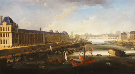 En udsigt over Paris og Seinen, der ser mod øst fra Pont Barbier, c.1668