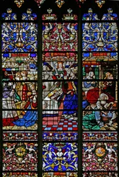En detalje fra vinduet w30, vinduet panegyrisk til St. Romain