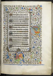 Tilføj Ms 18850 f.42r Book of Hours (The Bedford Hours) c.1410-30 (blæk, farve og guld på vellum)