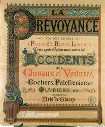 Annonce for La Prevoyance, forsikringsselskab med speciale i bil- og hesteulykker