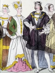 Anne af Bretagne og Charles VIII - i "Det franske monarki i tryk""