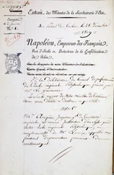 Udnævnelse af Napoleon af André Marie Ampère til inspektør for Polytechnique - Obligatorisk omtale: Biblens arkiv. fra Ecole Polytechnique