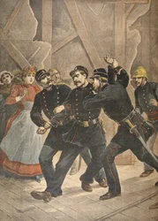 Anholdelse af en bysergent, illustration fra Le Petit Journal: Supplement illustre, 1898