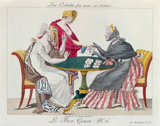 Hos spåkonen, fra le Bon Genre, 1800