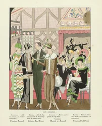 Aux Accacias .., fra Art-Gout-beaute, pub.1924 (pochoir Print)