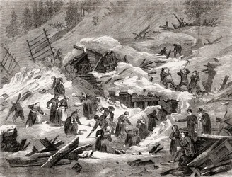 Lavine i de franske alper, fra 