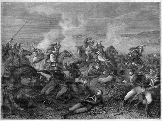 Slaget ved Saint-Dizier, 27. januar 1814 (allierede russiske tropper mod franske vagtdragoner) Slaget ved Saint Dizier - smuk angreb på vagtens drager - Slaget mellem vagtdragerne mod russerne i Landskoi - i "Histoire de l