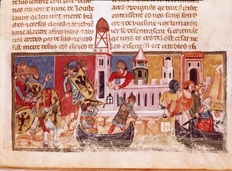 Slaget på Jerusalems volde, illustration fra 