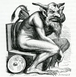 Belphegor, illustration fra Dictionnaire Infernal af Jacques Albin Simon Collin de Plancy, 1863