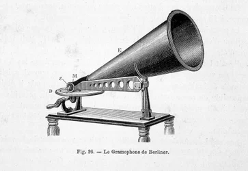 Berliners fonograf - i "" Popular physics"" af E. Desbeaux