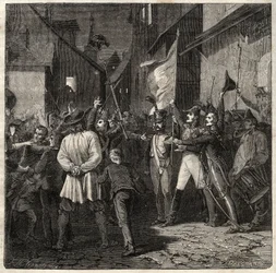 Bertons Conspiracy 1822 - General Jean Baptiste Breton (Jean-Baptiste) dit Berton (1769-1822) etablerede en foreløbig regering i Thouars i 1822 -
