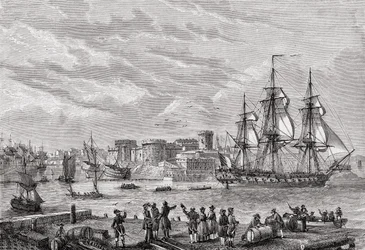 Brest i 1791, graveret af Le Breton, fra 