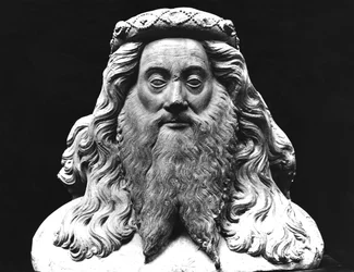 Buste fra begravelsesstatuen af Jean II de Vienne (d.1435), Seigneur af Pagny, med tilnavnet med det lange skæg, original fra det 15. århundrede (gipsafstøbning)