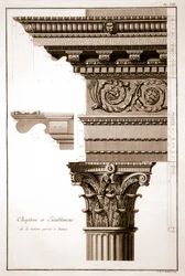 Capital & Entablature, Maison Carrée, Nimes, Frankrig