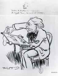 Karikatur af Gabriel Faure (1845-1924)