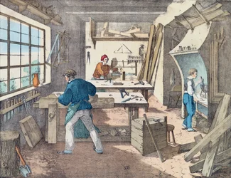 Tømrerværksted, c.1860