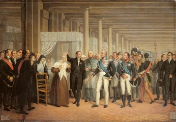 Kataraktoperation udført af Guillaume Dupuytren (1777-1835) i nærværelse af kong Charles X (1757-1836) på Hotel Dieu