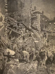 Catastrophe in Biot, illustration fra Le Petit Journal: Supplement illustre, 1898