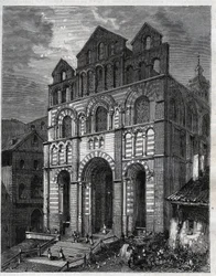 Vor Frue Katedral af Bebudelsen af ​​Puy en Velay (Puy-en-Velay) - indgravering i "La France illustrée: geografi, historie, statistisk administration" af V.-A. Malt brun. 1884