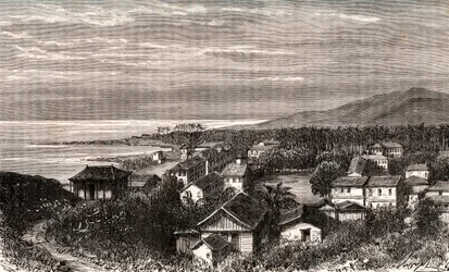 Cayenne - Commune en outre mer Guyane - indgravering i "La France illustree: geografi, historie, statistisk administration" af V.A. Malt-brun. 1884