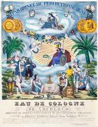 Certifikat for en Eau de Cologne lavet af J.F. Vourloud, ca. 1825
