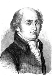 Charles Gilbert ROMME (1750-1795), fransk matematiker, revolutionær og politiker. Indgravering 1868