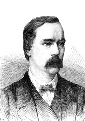 Charles BRIGHT (1832-1888), engelsk ingeniør, installation af det transatlantiske telegrafiske kabel. Indgravering 1868
