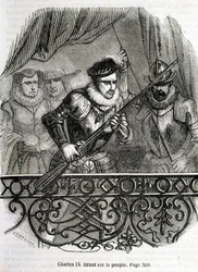 Charles IX trækker på folket - i "Histoire de France" af L.-P. Anquetil