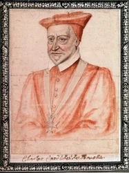 Charles de Bourbon (1523 - 1590), ærkebiskop af Rouen (tegning)