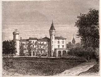 Chateau de Lamartine - 71520 Saint Point - gravering i "La France illustree: geografi, historie, statistisk administration" af V.A. Malt-brun. 1884
