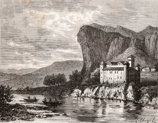 Chateau de la Caze en Lozere - indgravering i "La France illustree: geografi, historie, statistisk administration" af V.A. Malt-brun. 1884