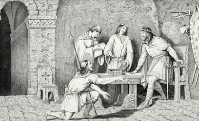 Childeric I (d.481) og historien om de to halvdele af guldmønten, fra 