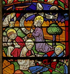 Kristus i Getsemane; sovende disciple