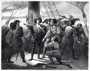 Christopher Columbus (1450-1506) Skræmmer sit mandskab